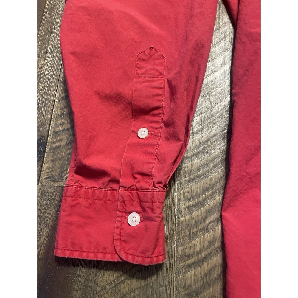 Polo Ralph Lauren Tilden Button Down Shirt Mens Medium Red Polo Bear Golf 90s - Picture 7 of 12